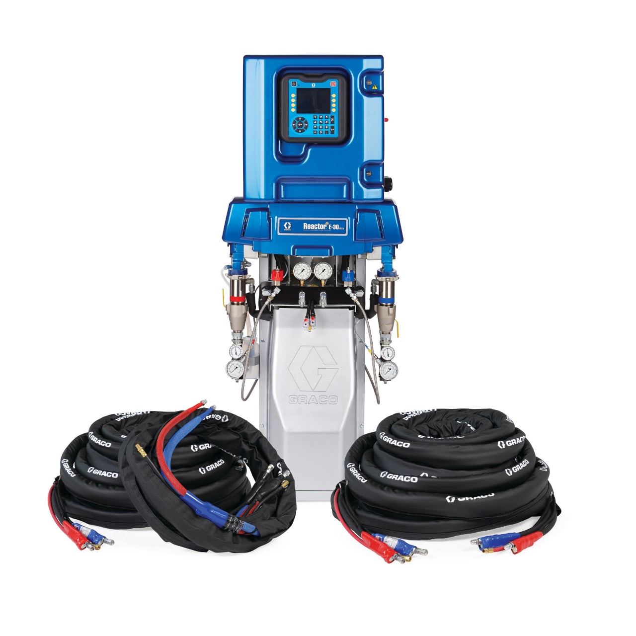 Paquete de proporcionador de espuma pulverizada Reactor 2 E 30 Elite manguera calefactada interna de 200 pies chicote de 20 pies 10 kW